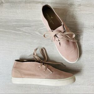 American Eagle Suede Sneakers Blush Pink Sz 9